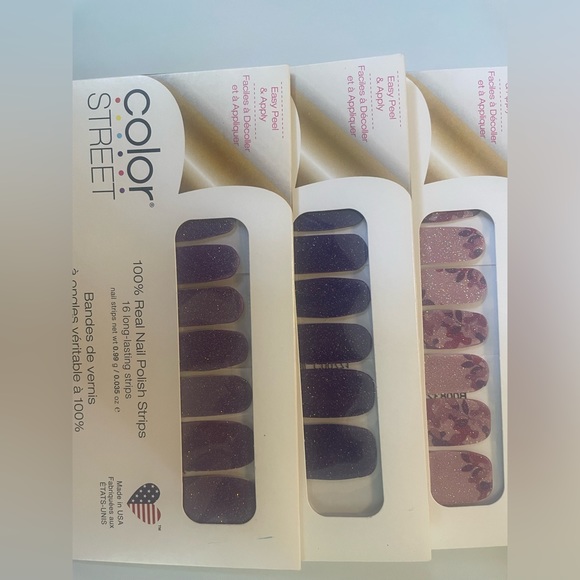 ColorStreet Nail Strips Purple 3 piece Glad You Camo, Juneau the Drill, Glitter - Picture 5 of 8